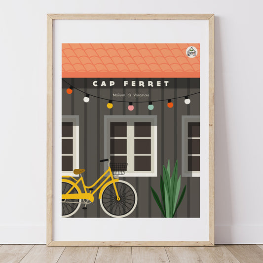 Affiche Cap Ferret - maison de vacances