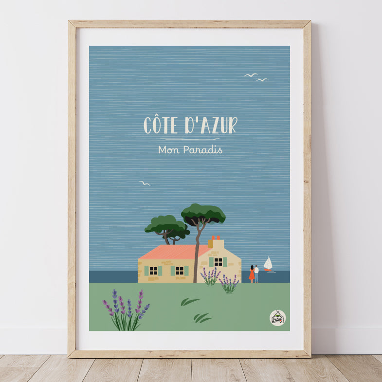 Affiche CÔTE D'AZUR - Mon Paradis