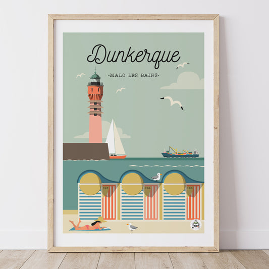 Affiche DUNKERQUE - Malo Les Bains