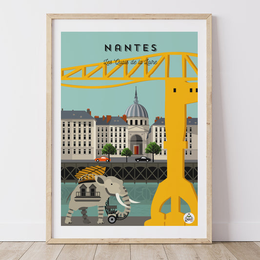 Affiche NANTES - Les Quais de la Loire