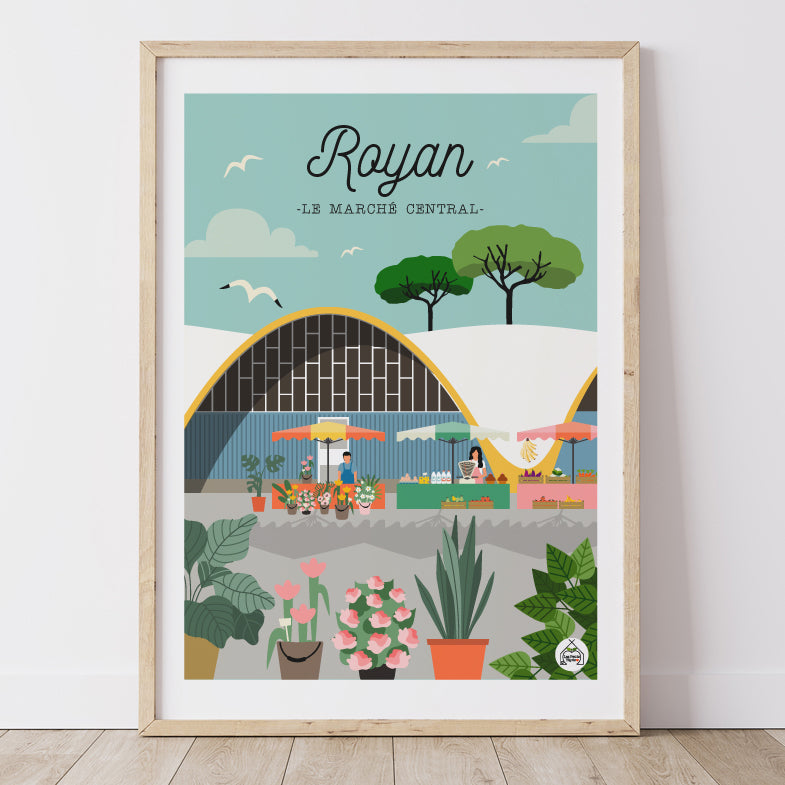 Affiche ROYAN - Le Marché Central