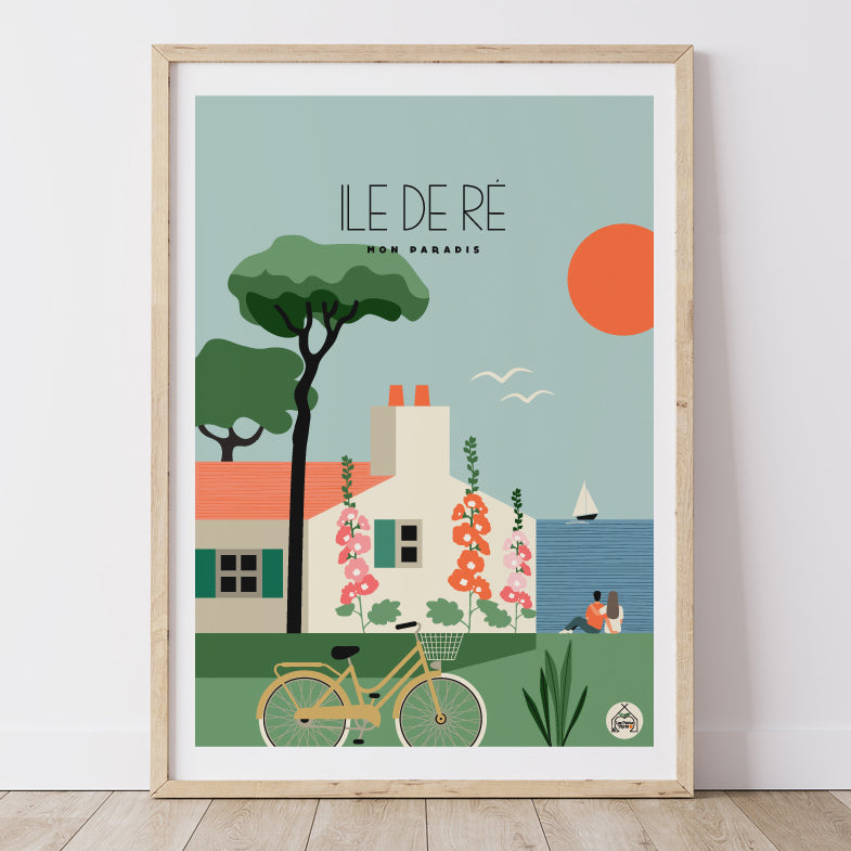 Affiche Maison Française - Ile de Ré