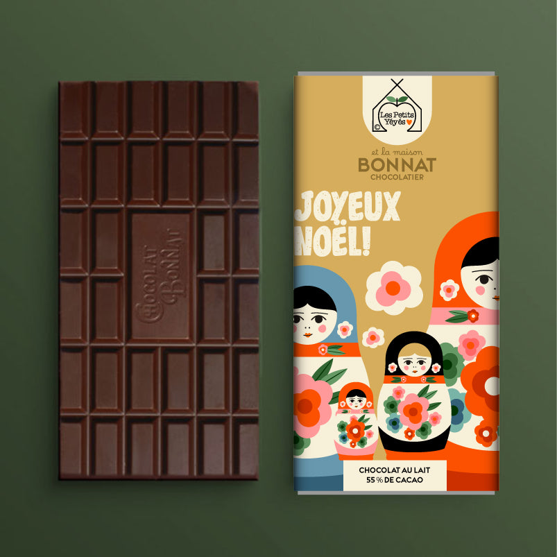 Tablette de Chocolat JOYEUX NOËL - Poupées Russes