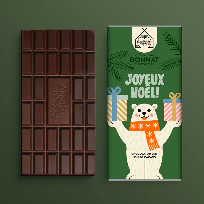 Tablette de Chocolat JOYEUX NOËL - Ours Polaire